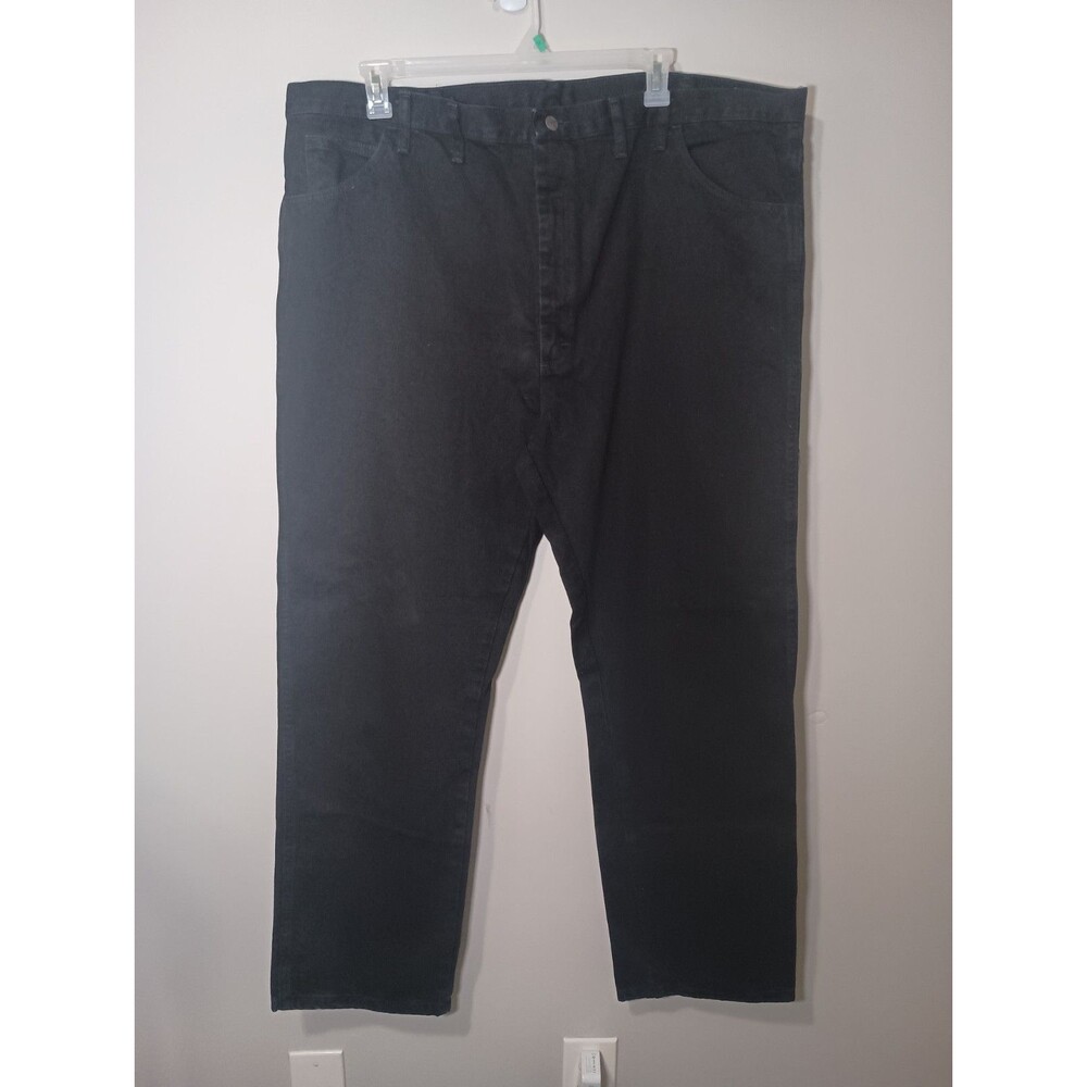 NWT Rustler Wrangler Mens Regular Straight Heavyweight Jeans Black Big 46 x 32